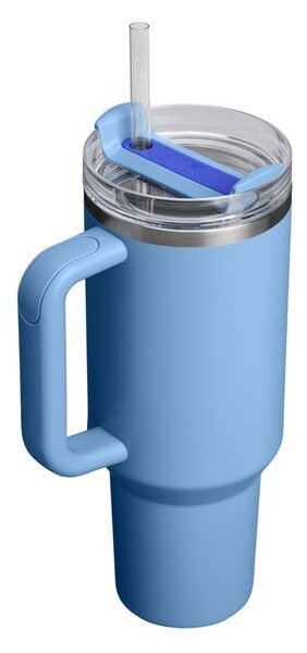 Modrá termoska s brčkem z nerezové oceli 1,18 l Quencher H2.O FlowState™ Tumbler Blue Sky – Stanley