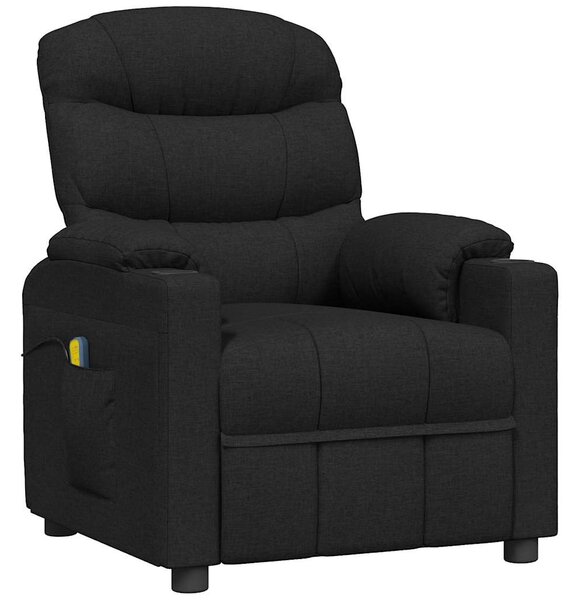 Elektrické masážní křeslo černé textil 3143505
