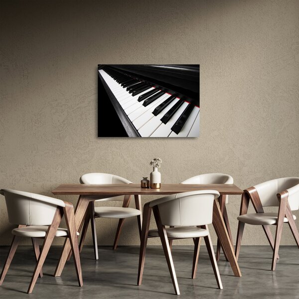 Skleněný obraz kláves piána (70x50 cm)