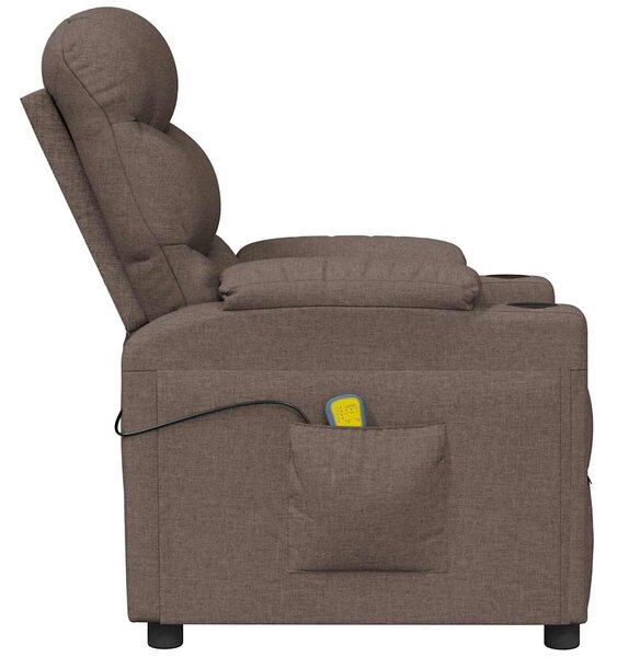 Elektrické masážní křeslo taupe textil 3143511
