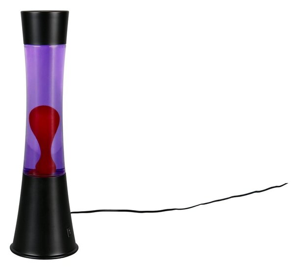 Černá LED lávová lampa (výška 39,5 cm) Etna – Reality