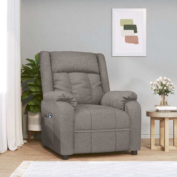 Elektrické polohovací křeslo taupe textil 3143575