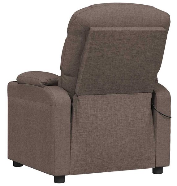 Elektrické masážní křeslo taupe textil 3143511