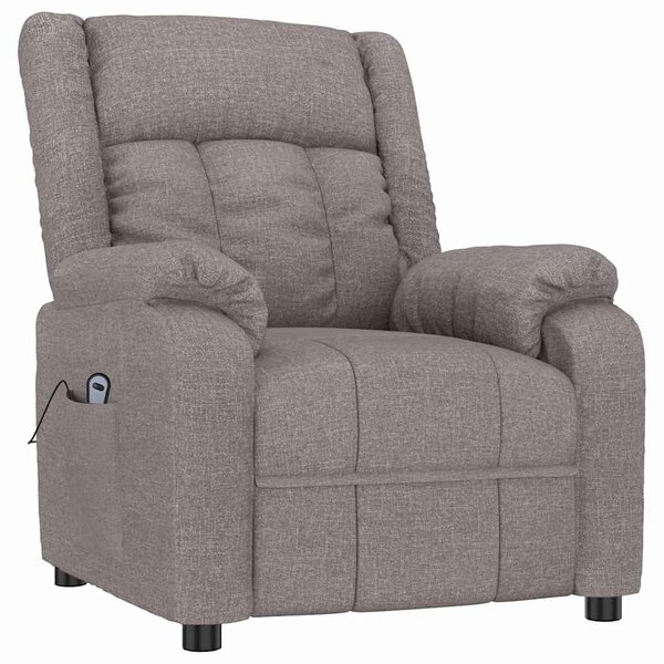 Elektrické polohovací křeslo taupe textil 3143575