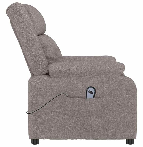Elektrické polohovací křeslo taupe textil 3143575