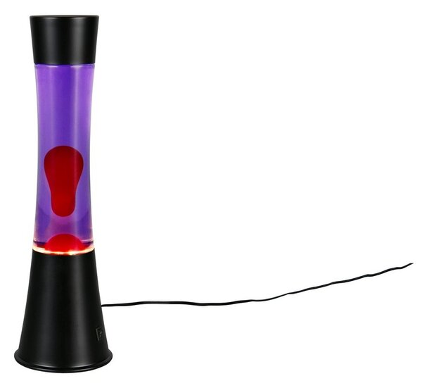 Černá LED lávová lampa (výška 39,5 cm) Etna – Reality
