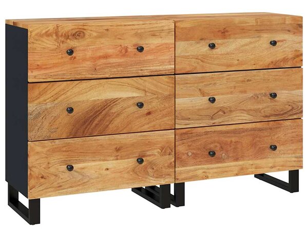Příborníky 2 ks 60 x 33 x 75 cm masivní akáciové dřevo 3143636