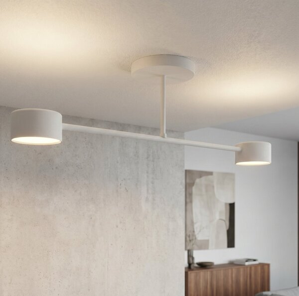Stropní svítidlo HALO 2 – bílé, 2× GX53, šířka 60 cm