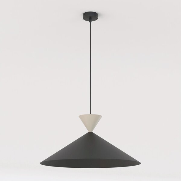 Závěsné svítidlo RALF 1L – černé / moka, 1× GX53, šířka 50 cm