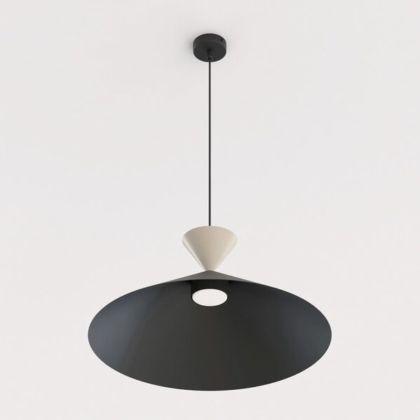 Závěsné svítidlo RALF 1L – černé / moka, 1× GX53, šířka 50 cm