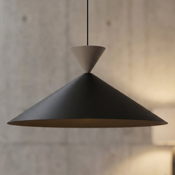 Závěsné svítidlo RALF 1L – černé / moka, 1× GX53, šířka 50 cm