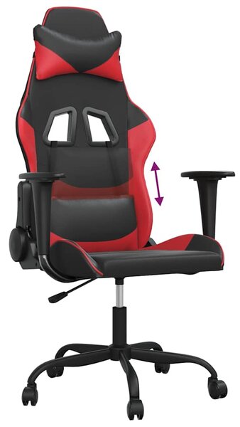Herní židle černá a červená umělá kůže 3143642