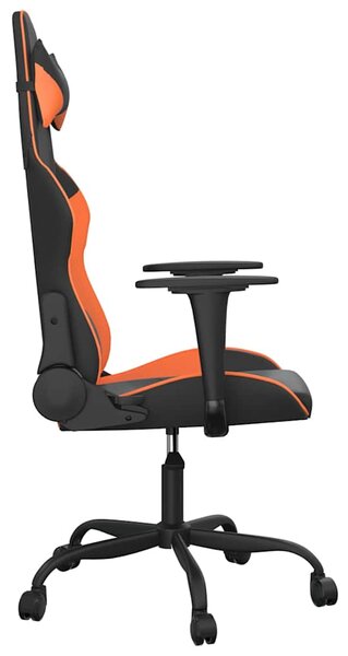 Herní židle černá a oranžová umělá kůže 3143647