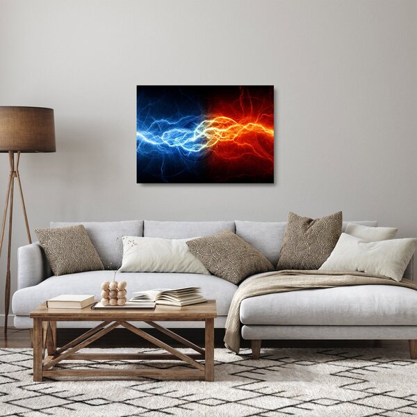 Skleněný obraz elektrického napětí (70x50 cm)