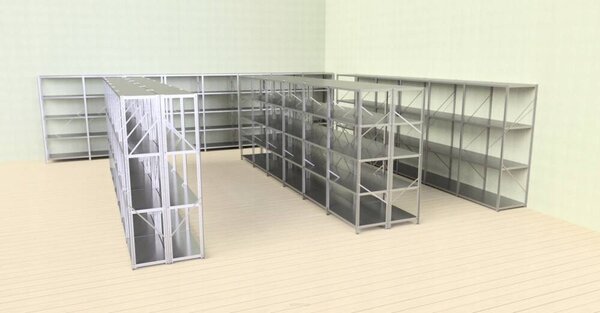 Celokovový regál 195x95x60 - dodatkový segment