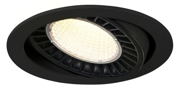 SUPROS LED vnitřní stropní vestavné svítidlo, černé, kulaté, 4000K, 60°, CRI90, 3520lm - BIG WHITE