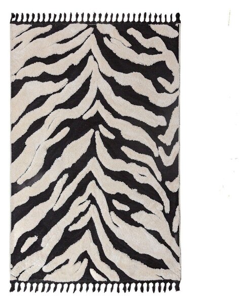 Černobílý koberec 133x190 cm Esra Zebra – Flair Rugs