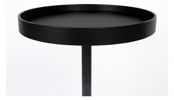 Kulatý odkládací stolek s deskou v dubovém dekoru ø 40 cm Yuri S – White Label