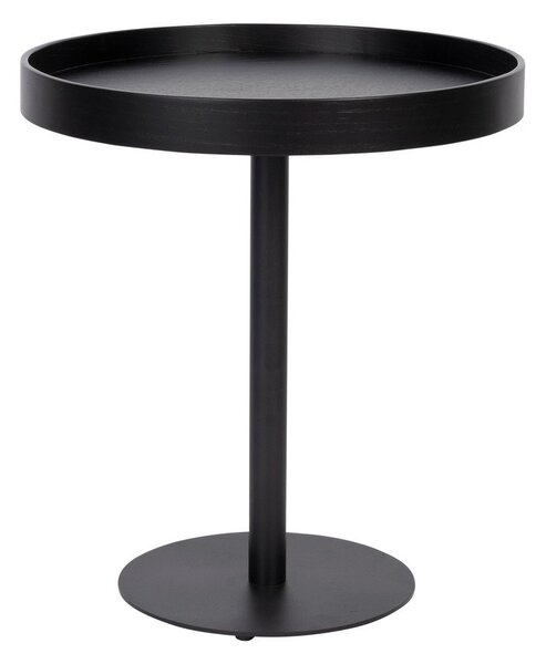Kulatý odkládací stolek s deskou v dubovém dekoru ø 40 cm Yuri S – White Label