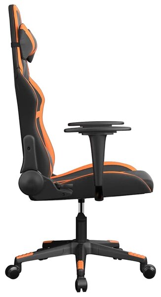 Herní židle černá a oranžová umělá kůže 3143671