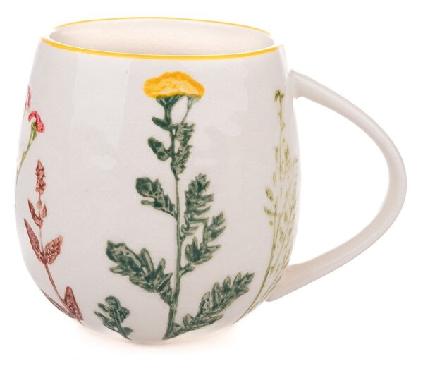 Bílý porcelánový hrnek 500 ml Flower Garden – Dakls
