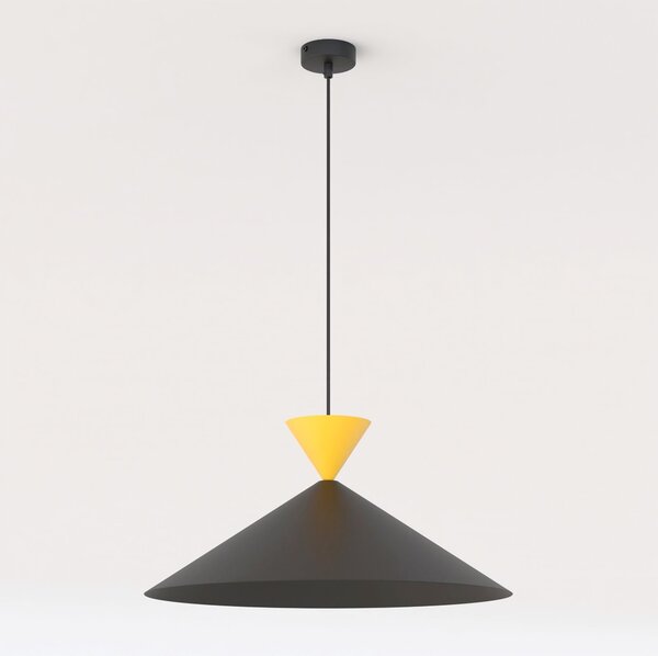 Závěsné svítidlo RALF 1L – černé / oranžové, 1× GX53, šířka 50 cm