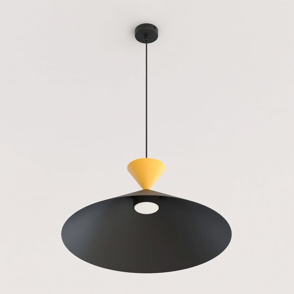 Závěsné svítidlo RALF 1L – černé / oranžové, 1× GX53, šířka 50 cm