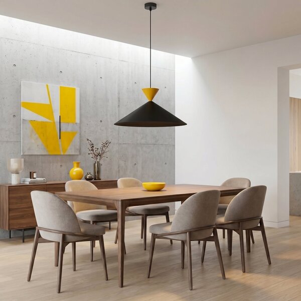 Závěsné svítidlo RALF 1L – černé / oranžové, 1× GX53, šířka 50 cm