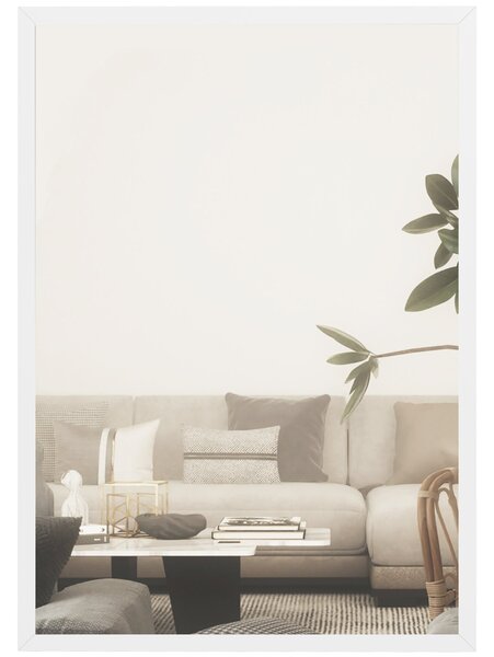 HOMCOM obdélníkové nástěnné zrcadlo 41 x 61 cm (Š x V), bílý MDF rám — Ideální do koupelny, obývacího pokoje nebo ložnice | Aosom