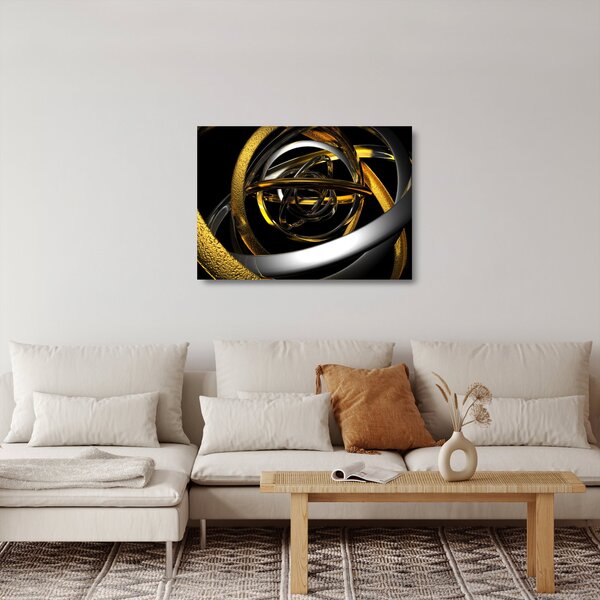 Skleněný obraz moderní abstrakce (70x50 cm)