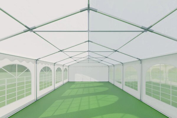 Zahradní párty stan 5x10m MAX 2m - ohnivzdorný barva Bílá