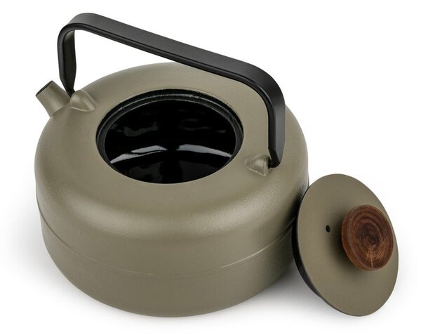 Khaki konvice na čaj z litiny se sítkem 750 ml Henan – Bredemeijer