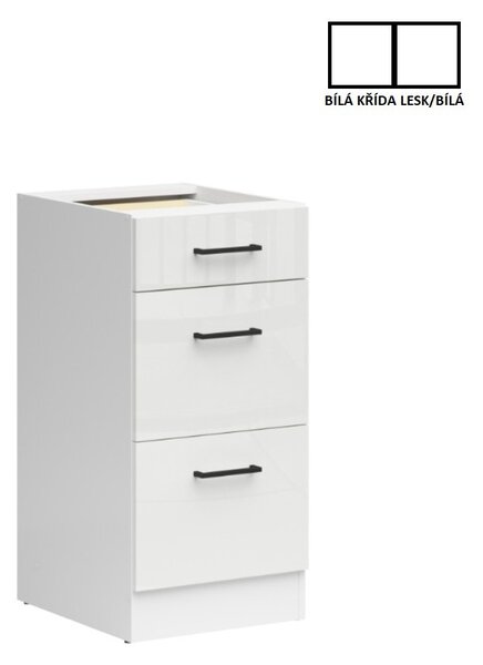 Junona Line Tafla skříňka BBL D3S/40/82, bílá/bílá křída lesk
