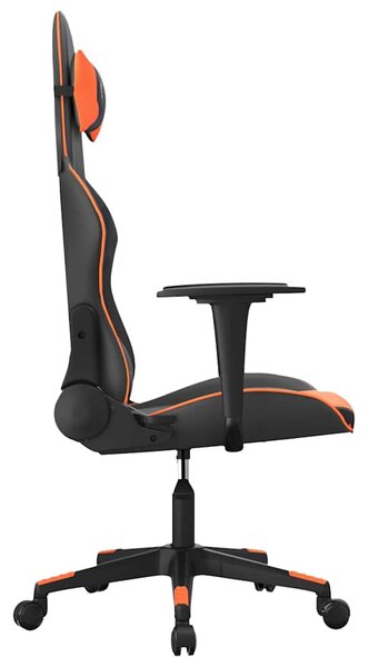 Herní židle černá a oranžová umělá kůže 3143693