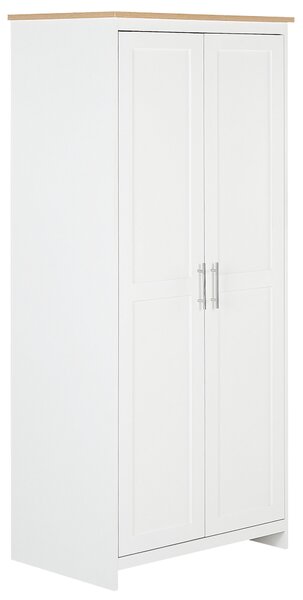 Dvoudveřová šatní skříň bílá SELLIN