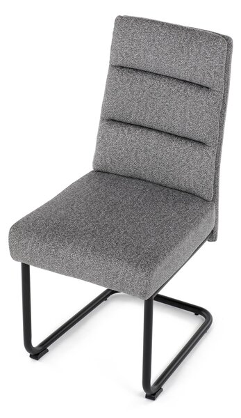 Vikio Židle jídelní taštičkové pružiny světle šedá látka AJZ199SS