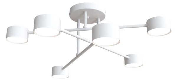 Stropní svítidlo HALO 6 – bílé, 6× GX53, šířka 60 cm