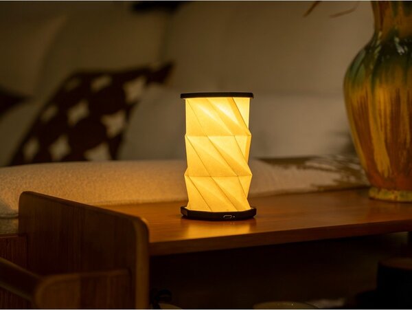 Bílá/černá přenosná světelná dekorace na USB ø 8 cm Twist – Gingko