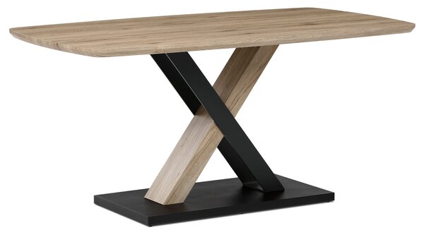 Vikio Stůl jídelní 160x90 dub san remo kovové nohy AJS146D