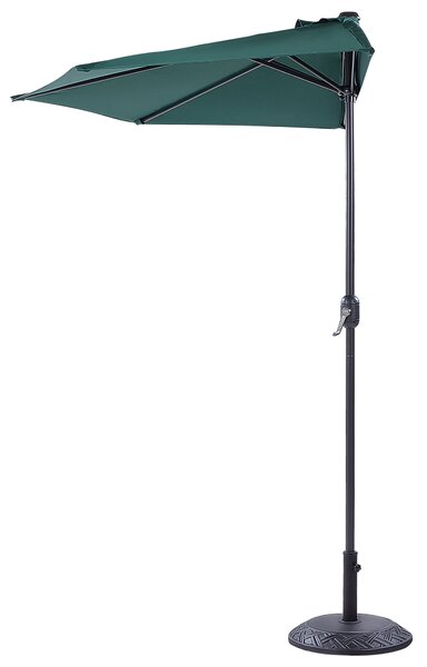 Půlkruhový slunečník 270 cm GALATI Zelená