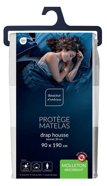 Antialergenní/pratelný chránič matrace 90x190 cm Molly Aa 30 – douceur d'intérieur