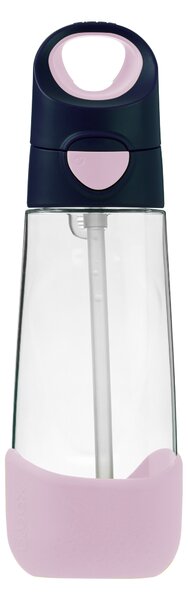 Láhev na pití s brčkem, 450ml, b.box, indigo/růžová