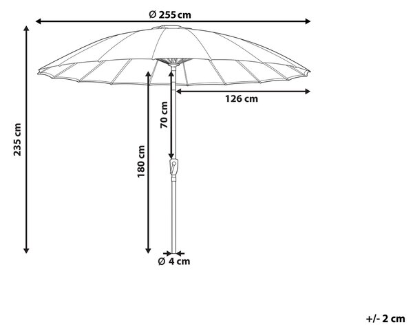 Slunečník 255 cm BAIA Světle béžová