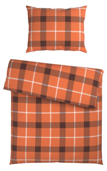 POVLEČENÍ, flanel, hnědá, oranžová, 140/200 cm Esposa - Povlečení