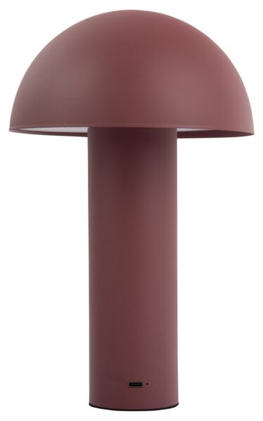 Present time Červená kovová stolní LED lampa Fungus