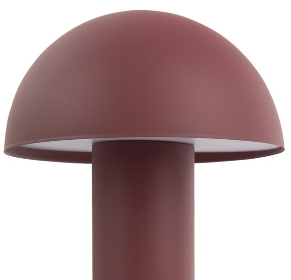 Present time Červená kovová stolní LED lampa Fungus
