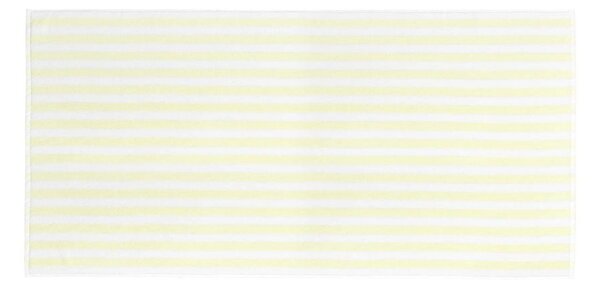 Světle žlutá/bílá froté osuška z bio bavlny 70x140 cm Arto – Blomus