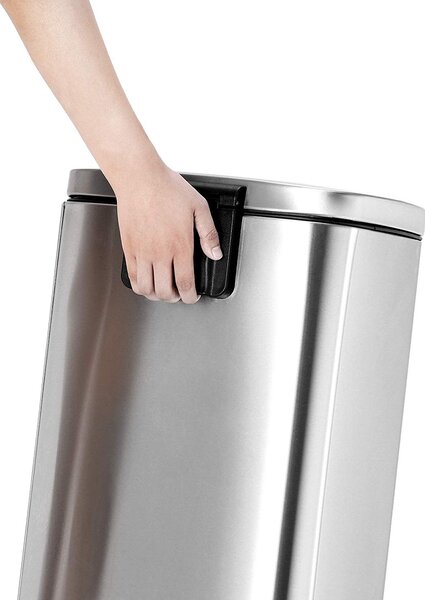 SONGMICS Odpadkový koš s víkem DORO 30 L stříbrný