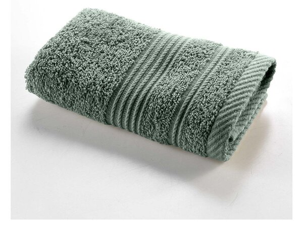 Šalvějově zelený froté bavlněný ručník 30x50 cm Tendresse – douceur d'intérieur