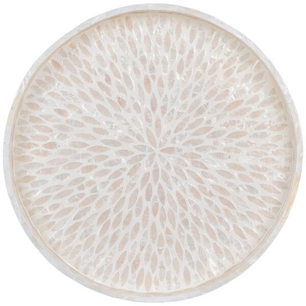 Nordic Living Béžový bambusový podnos Mandu 40 cm